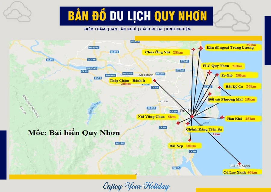 Khám Phá Quy Nhơn Qua Bản Đồ Du Lịch Cùng Touring.vn